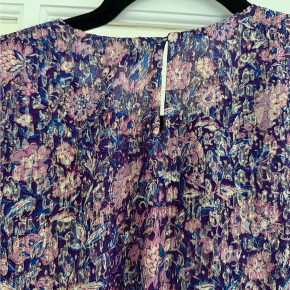 Maje Roletex Floral Long Sleeve Satin Cutout Minidress Size 36/4 - Picture 10 of 10